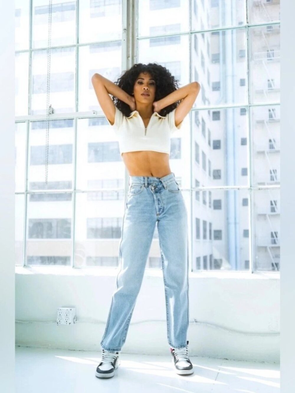 REVICE 90s baby crossover waist jeans in joey wash (sz30)